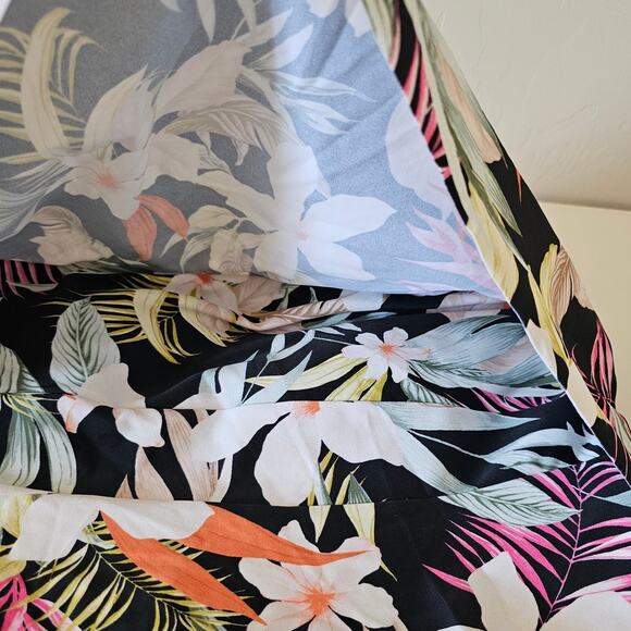 Kona Sol Blue Tropical Print Tankini Top NEW - Picture 3 of 6